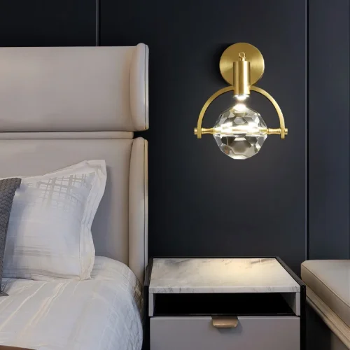 Настенный светильник GOLF WALL 208317-23 ImperiumLoft прозрачный на 1 лампу, основание латунь в стиле современный фото 8