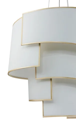 Люстра подвесная Nebbia V000356 Indigo белая на 4 лампы, основание золотое в стиле классический  фото 2