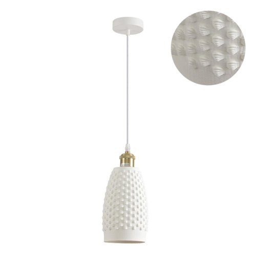 Светильник подвесной Canestra 8350/1B Lumion белый на 1 лампу, основание белое в стиле современный 