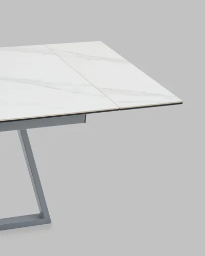 Стол Керас 120-180/80/75, столешница МДФ16/керамика Snow white, подстолье металл серый УТ000041935 Stool Group столешница из фото 4 Стол Керас 120-180/80/75, столешница МДФ16/керамика Snow white, подстолье металл серый УТ000041935 Stool Group столешница из фото 4