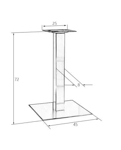 Подстолье обеденное 3002-2-LMS EVAN Dobrin столешница из фото 2