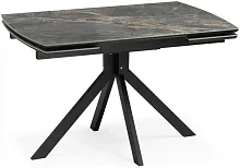 Керамический стол Катчел 120(180)x80 nebula gold / черный 621187 Woodville столешница чёрная из керамика
