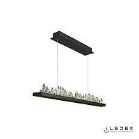 Светильник подвесной LED Attic 16339/L80 iLedex прозрачный на 1 лампу, основание чёрное в стиле современный хай-тек линейный