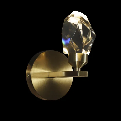 Бра LED Rock 10111W Gold LOFT IT прозрачный на 1 лампа, основание золотое в стиле современный  фото 6