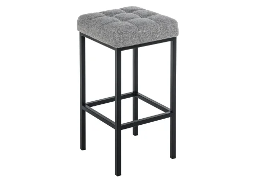 Барный стул Лофт рогожка графит / черный матовый 385632 Woodville, серый/ткань, ножки/металл/чёрный, размеры - ****350*350 фото 6