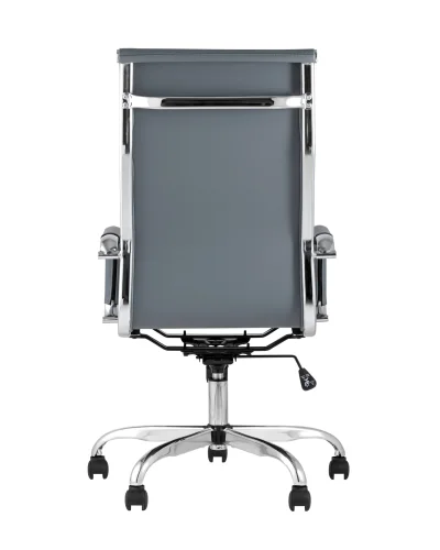 Кресло руководителя TopChairs City, серое УТ000001512 Stool Group, серый/экокожа, ножки/металл/хром, размеры - ****520*660 фото 4