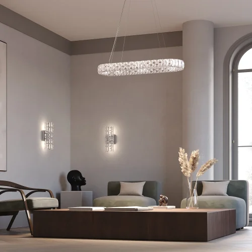 Бра LED Castello MOD335WL-L20CH3K Maytoni прозрачный на 1 лампу, основание хром в стиле современный фото 2