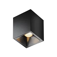 Светильник накладной LED Alfa LED C065CL-8W3K-SQ-B Maytoni чёрный на 1 лампу, основание чёрное в стиле современный хай-тек квадратный