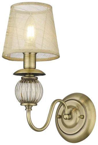 Бра 302-501-01 Velante бежевый на 1 лампа, основание бронзовое в стиле классический 
