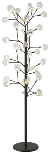 Торшер Fiorita WE241.39.025 Wertmark ветви прозрачный 39 ламп, основание чёрное в стиле флористика современный
