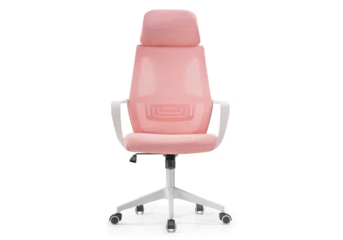Компьютерное кресло Golem pink / white 15334 Woodville, розовый/сетка ткань, ножки/металл/белый, размеры - *550***680*630 фото 2