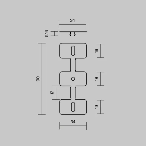 Комплект креплений (для профиля 35×66) 4 шт., ALM-3566-MT 642080 Maytoni цвет LED K, световой поток Lm фото 2