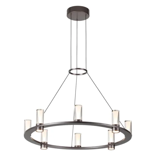 Люстра подвесная Defance 7143/55L Odeon Light прозрачная на 8 ламп, основание серое чёрное в стиле классический современный кольца фото 3 Люстра подвесная Defance 7143/55L Odeon Light прозрачная на 8 ламп, основание серое чёрное в стиле классический современный кольца фото 3