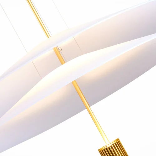 Светильник подвесной LED Isola SL6101.203.01 ST-Luce белый 1 лампа, основание золотое в стиле современный минимализм  фото 3