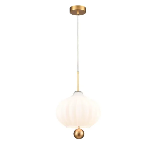 Светильник подвесной Bianco VL5714P31 Vele Luce белый на 1 лампу, основание золотое в стиле современный выдувное