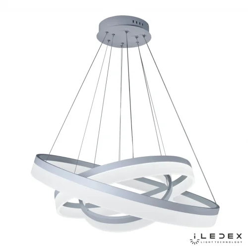 Светильник подвесной LED с пультом Around D0301-3 (400x600x800) WH iLedex белый 1 лампа, основание белое в стиле модерн хай-тек с пультом кольца фото 5
