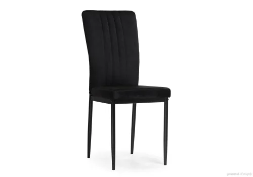 Стул на металлокаркасе Rek black 15638 Woodville, чёрный/велюр, ножки/металл/чёрный, размеры - ****420*540
