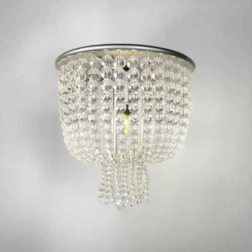 Светильник потолочный Jacqueline 73723-22 ImperiumLoft прозрачный 1 лампа, основание серебряное в стиле современный 