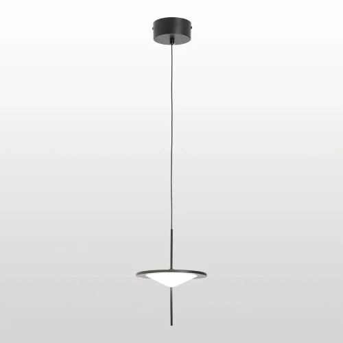 Светильник подвесной LED LSP-7531 Lussole белый на 1 лампу, основание чёрное в стиле современный 