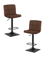 Стул барный набор 2 шт. SET-2 5018-LM DOMINIC, цвет сиденья шоколадный велюр (MJ9-111), цвет основания черный Dobrin, /велюр, ножки/металл/чёрный, размеры - 940*1150***420*520 Стул барный набор 2 шт. SET-2 5018-LM DOMINIC, цвет сиденья шоколадный велюр (MJ9-111), цвет основания черный Dobrin, /велюр, ножки/металл/чёрный, размеры - 940*1150***420*520
