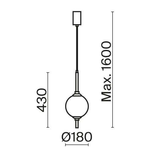 Светильник подвесной LED The Sixth Sense Z020PL-L6B3K Maytoni белый на 1 лампу, основание чёрное в стиле современный фото 9
