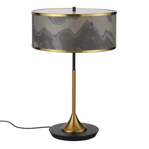 Настольная лампа Bergi 5064/2T Odeon Light серая бежевая на 2 лампы, основание чёрное античное бронза металл в стиле современный фото 7
