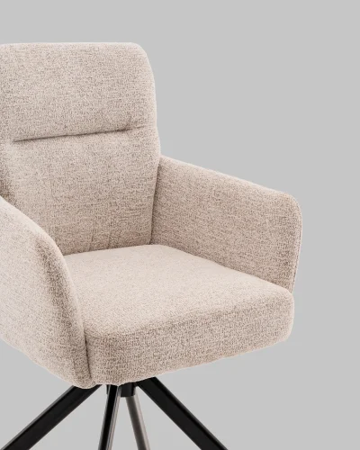Стул обеденный Rue, светло-серый УТ000041381 Stool Group, серый/рогожка, ножки/металл/чёрный, размеры - *880**** фото 8