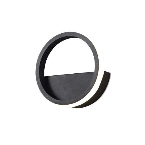 Бра LED Kitesurf 8592 Mantra чёрный на 1 лампа, основание чёрное в стиле хай-тек современный кольца