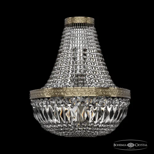 Бра 19041B/H1/35IV Pa Bohemia Ivele Crystal прозрачный на 4 лампы, основание бронзовое патина в стиле классика sp