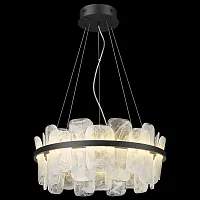 Светильник подвесной LED Nelly WE158.20.603 Wertmark прозрачный на 1 лампу, основание чёрное в стиле современный 