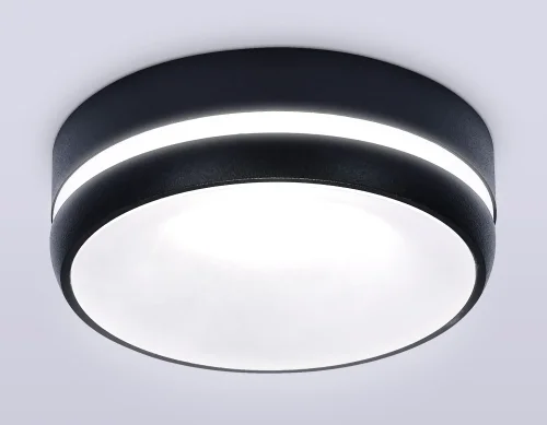Светильник накладной TN3335 Ambrella light белый 1 лампа, основание чёрное в стиле современный хай-тек круглый фото 2