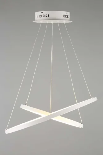 Светильник подвесной LED Pesaro OML-04803-64 Omnilux белый 1 лампа, основание белое в стиле хай-тек кольца фото 5