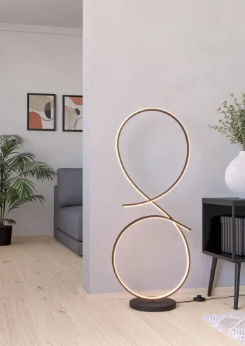 Торшер LED Serpins 901271 Eglo чёрный на 1 лампу, основание чёрное в стиле современный хай-тек фото 2