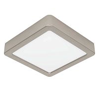 Светильник накладной LED Fueva 5 900593 Eglo белый 1 лампа, основание матовое никель в стиле современный круглый