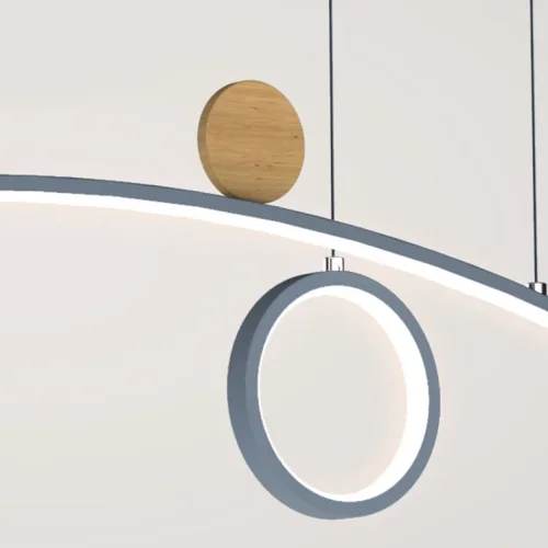 Светильник подвесной ABIGAIL LONG Black Blue 203494-23 ImperiumLoft чёрный на 3 лампы, основание коричневое в стиле современный фото 4