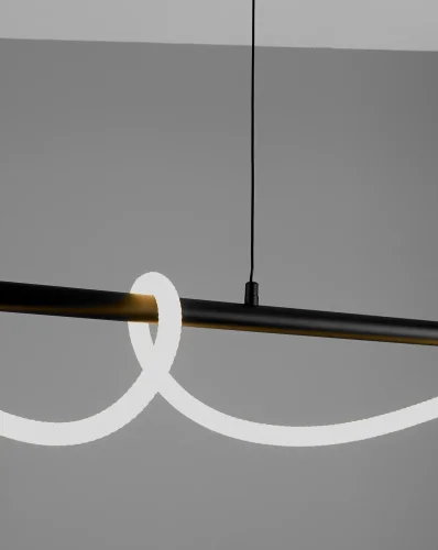 Светильник подвесной LED True V10678-PL Moderli белый 1 лампа, основание чёрное в стиле минимализм хай-тек современный  фото 3