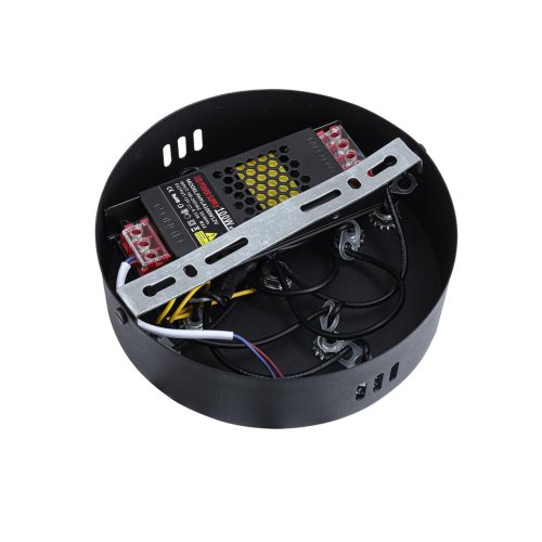 Люстра подвесная LED Vinora 8341/70L Lumion прозрачная на 1 лампу, основание чёрное в стиле минимализм современный хай-тек кольца фото 5