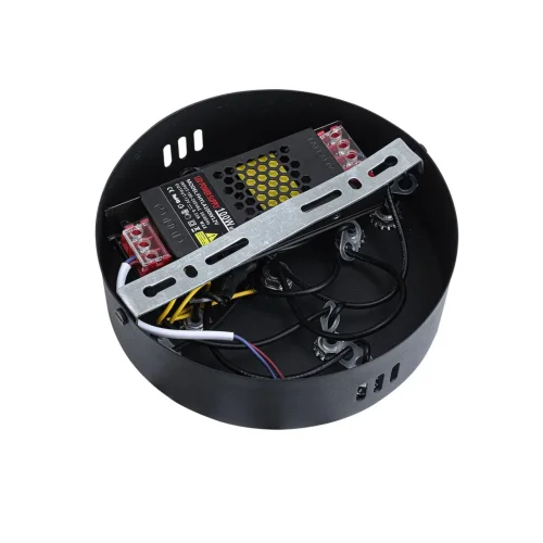 Люстра подвесная LED Vinora 8341/70L Lumion прозрачная на 1 лампу, основание чёрное в стиле современный хай-тек минимализм кольца фото 5