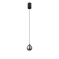 Светильник подвесной LED Drop 8891 Mantra чёрный на 1 лампу, основание чёрное в стиле современный 