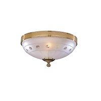 Люстра потолочная  PL 4750/2 Reccagni Angelo белая на 2 лампы, основание золотое в стиле классический 
