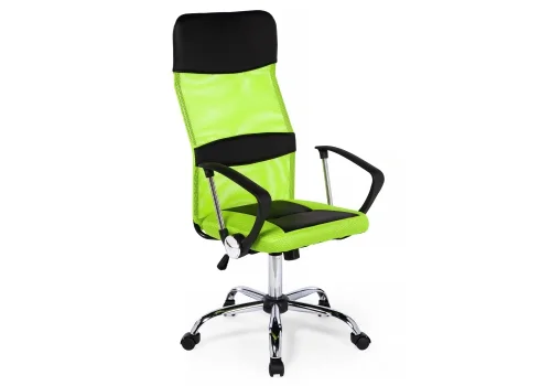Компьютерное кресло ARANO зеленое 1488 Woodville, зелёный/ткань искусственная кожа, ножки/металл/хром, размеры - *1320***650*650 фото 4