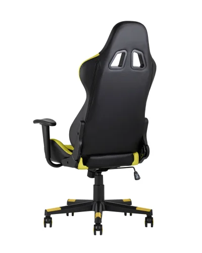 Кресло спортивное TopChairs Gallardo, желтое УТ000004573 Stool Group, жёлтый/экокожа, ножки/металл/чёрный, размеры - ****660*640 фото 6