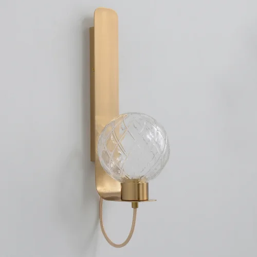 Бра LED BELLA AP1 BRASS Crystal Lux прозрачный на 1 лампу, основание латунь в стиле современный фото 5
