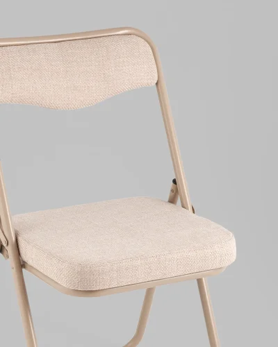 Стул складной Джонни рогожка бежевая каркас бежевый УТ000039510 Stool Group, бежевый/рогожка, ножки/металл/бежевый, размеры - ***** фото 2