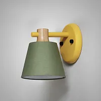 Настенное бра NATURA WALL G 177999-26 ImperiumLoft зелёный 1 лампа, основание жёлтое в стиле современный скандинавский 