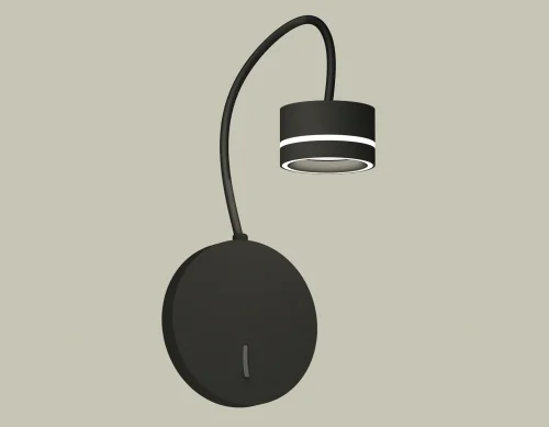 Бра с выключателем XB9596201 Ambrella light чёрный на 1 лампу, основание чёрное в стиле хай-тек современный гибкая ножка для чтения