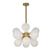 Люстра подвесная Miracle 10130/12 White LOFT IT белая на 18 ламп, основание золотое в стиле современный молекула шар
