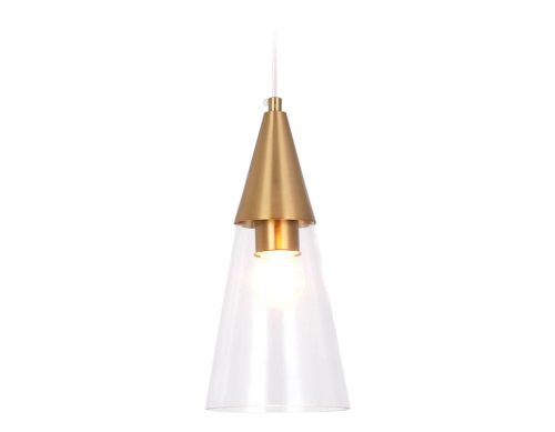 Светильник подвесной TR3666 Ambrella light прозрачный 1 лампа, основание латунь в стиле классический современный 