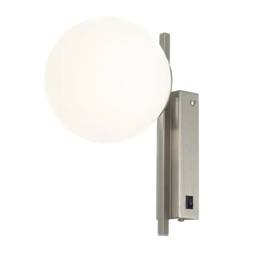 Бра с выключателем LED Dorsy CL223311 Citilux белый на 1 лампу, основание матовое хром в стиле современный шар фото 2