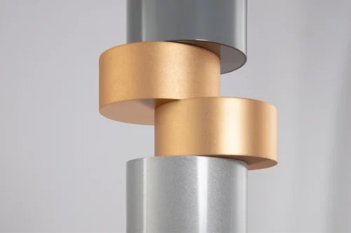 Светильник подвесной Palette MOD303PL-01CFL2 Maytoni серый золотой на 1 лампу, основание чёрное в стиле современный трубочки фото 2